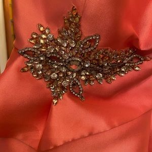 Fitted strapless dress sweetheart neckline peplum